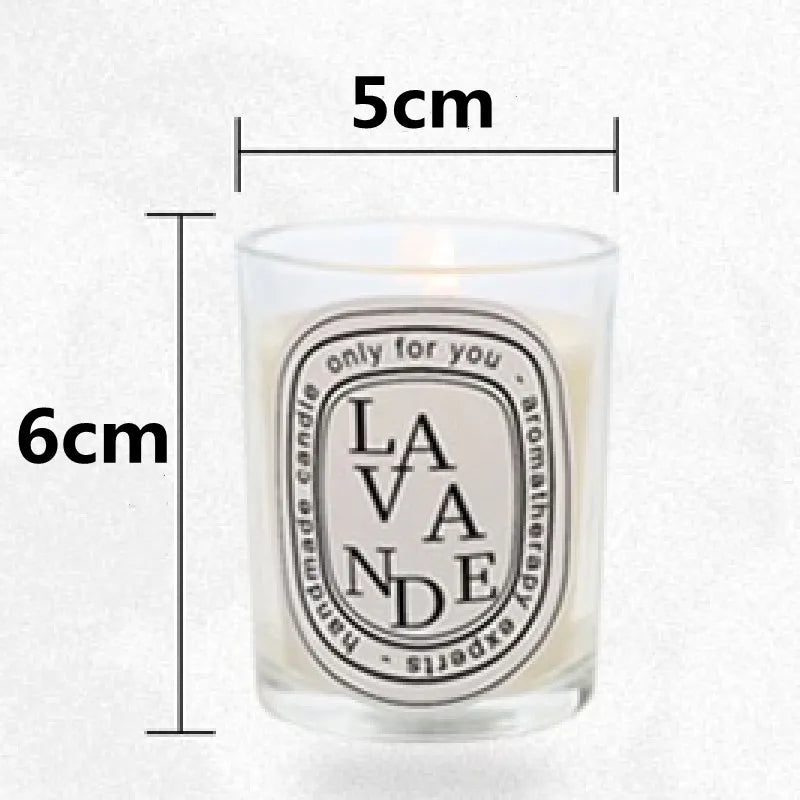 Clear scented candle lamp incense handmade soy wax